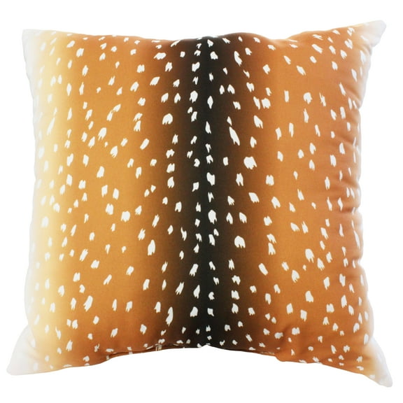 Everything Comfy Deer Fawn Print Decorative Throw Pillow, 16x16 Inch, Natural,