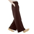 thumbnail image 4 of TAGOLD Womens Summer Pants,Fashion Womens Casual Solid Color Elastic Loose Pants Straight Wide Leg Trousers Pants, 4 of 5