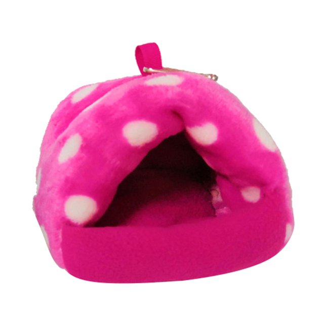 kusrkot Guinea-Pigs Hamster Bed Sleep Tube Short-plus Small Animal Hanging Cage Cave Pink