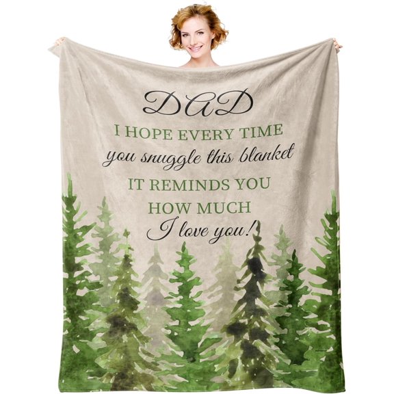 Gifts for Dad from Daughter Son, Dad Birthday Gift Blanket 60‘‘x50‘‘, Best Gift Ideas for Dad, Best Dad Ever Gifts, Birthday Gifts for Dad Blanket, Gifts for Dad Who Wants Nothing