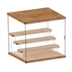 thumbnail image 1 of Caja de almacenamiento para figuras coleccionables, vitrina de acrílico para guardar muñecas, organizador de muñecas a prueba de polvo con puerta y escalera de 4 niveles (32 x 26 x 30 cm), 1 of 12