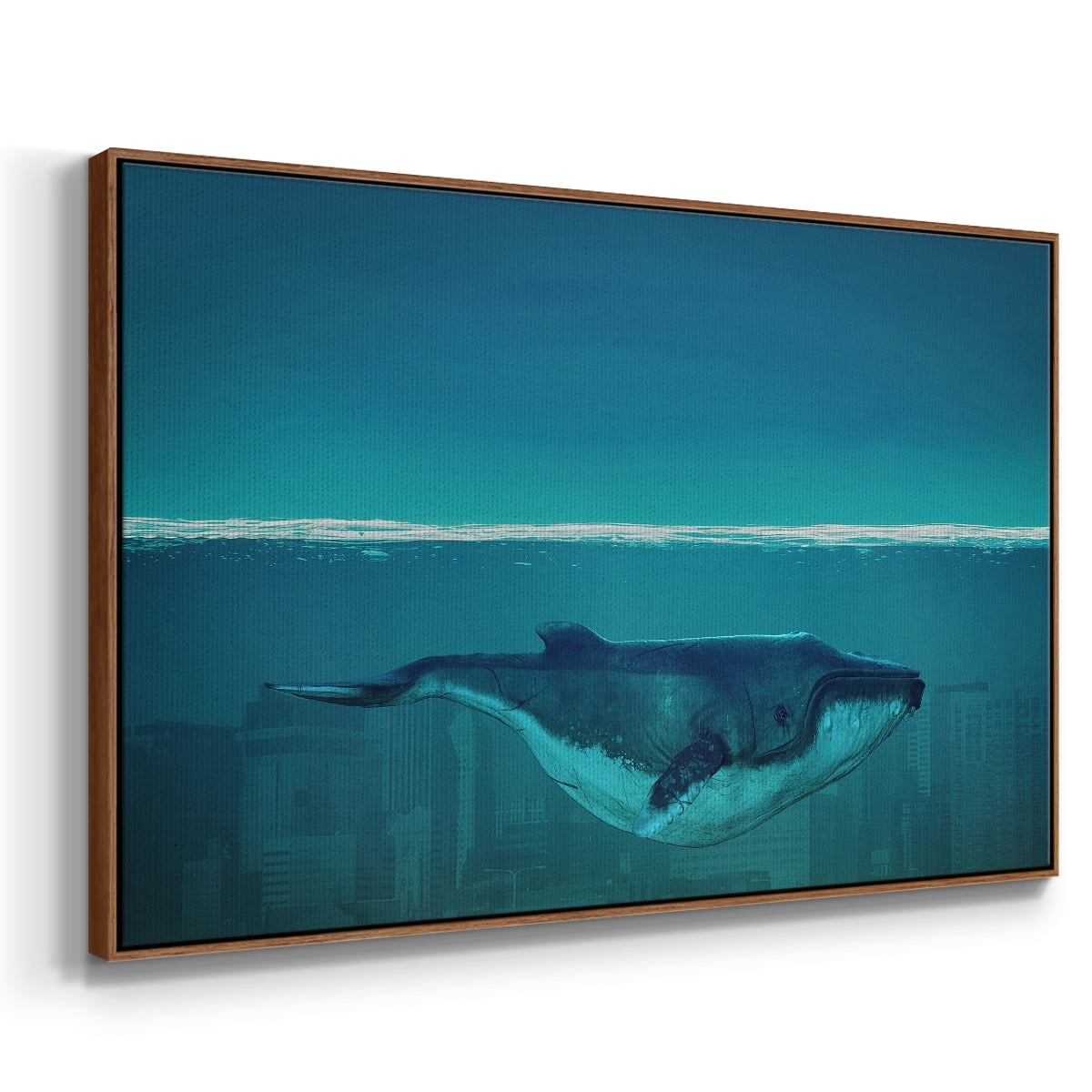 Vintage Landscape-CXVI By Wexford Home Framed in Walnut Wood Gallery Wrapped Canvas 17 in. x 25 in.