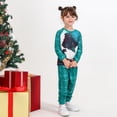 thumbnail image 6 of Christmas Matching Family Pajamas Sets Merry Christmas Print Green Tops and Pants Sleepwear 2Pcs Sets, 6 of 10