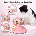 thumbnail image 2 of Cat Treat Dispenser Toy, Slow Feeder for Dry Food & Treats, Interactive Rotating Barrel Cat Toys for Indoor Cats &Puppies, Kitten Enrichment Funny Toy(Pink), 2 of 6