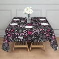 thumbnail image 3 of Black Breast Cancer Square Tablecloth,Waterproof Square Table Cover,Wipeable Spillproof Washable Table Cover for Home Kitchen Party Decor 42"X42"(107x107cm), 3 of 6