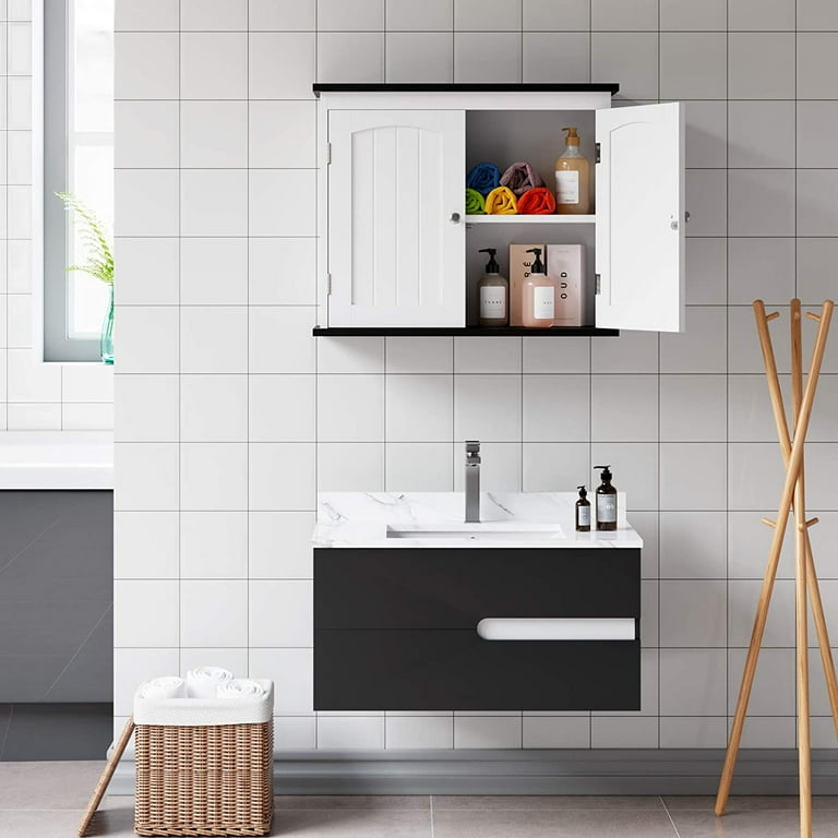 Homfa bathroom wall cabinet over the toilet space saver storage cabinet hotsell