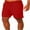 Red, variant on Chiccall Mens Cotton Linen Shorts 2025 Summer Fashion Casual Solid Drawstring Pockets Shorts