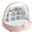 thumbnail image 2 of lingqin Silkworm Breeding Box Clear Silkworm Growth Box Easy to Observe Habitat Cage Pink, 2 of 8