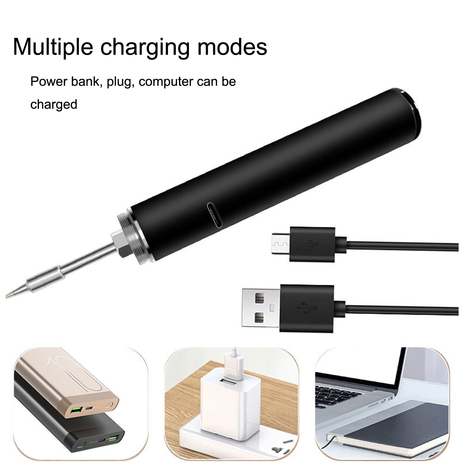 Treedix 10W Cordless Soldering Iron Pen USB Type-C Charging Soldering Tool Household Hand-held Soldering Pen Integrated Heating Core Adjustable Temperature Soldering Tool for Electronics,DIY