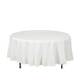 thumbnail image 2 of BalsaCircle 10 Pieces 108" Ivory Round Polyester Tablecloths Fabric Table Cover Linens, 2 of 7