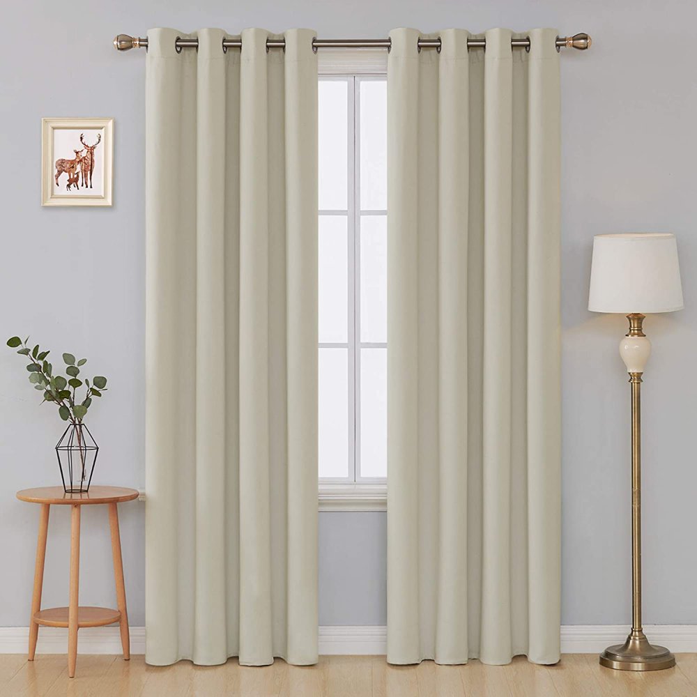 Deconovo Grommet Blackout Curtains Room Darkening Thermal Insulated ...