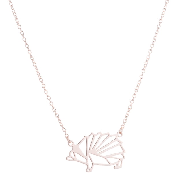 Collar para mujer, joyería para mujer, collar de joyería para mujer, cadena con colgante de erizo hueco, collar con alfabeto para novia