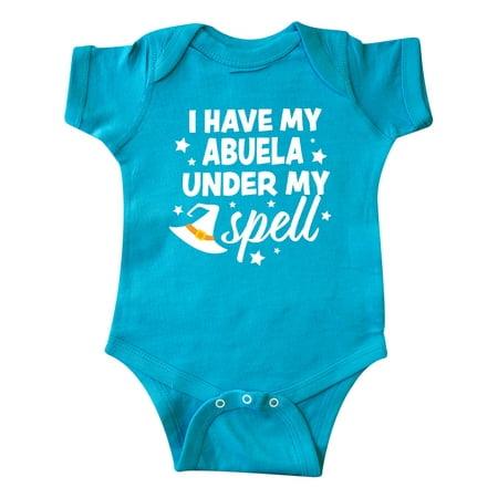 

Inktastic I Have Abuela Under My Spell with Cute Witch Hat Gift Baby Boy or Baby Girl Bodysuit