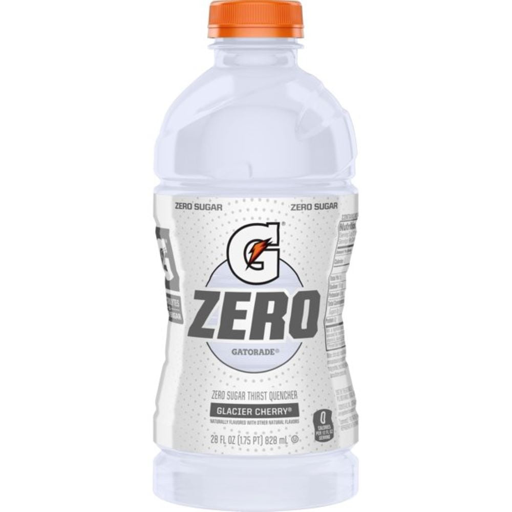 Gatorade Zero Glacier Cherry Sport Drink, 28 Fl Oz Bottles, Quantity of 6