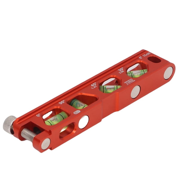 Nivel De Burbuja Y Regla, Herramienta De Nivel De Burbuja De Aluminio Fundido De 6 Pulgadas Para Medición
