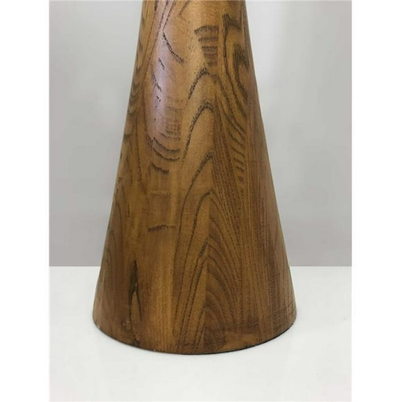 10" X 10" X 68" Walnut Wood Floor Lamp