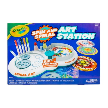 Crayola Spin & Spiral Art Station, School Supplies, Art Set, Toys for Child, Girls and Boys