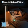 thumbnail image 6 of Memoryfield 3-Speed Oscillating Tower Fan, with Remote, White, 6 of 8