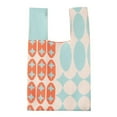thumbnail image 1 of Top-handle Bags Plaid Polka Dot Pattern Women Knitting Purse for Work (Orange), 1 of 8