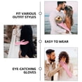 thumbnail image 3 of OULII 2 Paires Gants Élégants Roses Extensibles pour Mariage Banquet Danse Faits de Polyester, 3 of 8