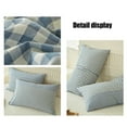 thumbnail image 5 of Plaid Gingham Pillowcase Set | Checkered Envelope Closure Pillow Shams | Washed Soft Breathable Fabric | Durable Standard Size 19x29 in | 2-Pack Covers for Bed Sofa Guest Room | Gray Khaki Blue, 5 of 6