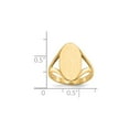 thumbnail image 5 of Solid 14k Yellow Gold 16.5x9mm Closed Back Engravable Monogram Signet Ring Band Size 9, 5 of 6