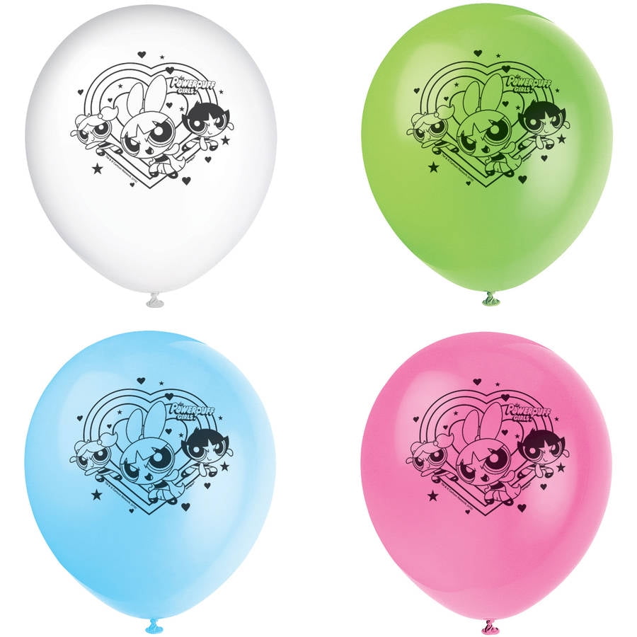 Latex Powerpuff Girls Balloons, 12 in, Assorted, 8ct