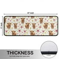 thumbnail image 5 of Kitchen Rugs Sets Of 2,White Highland Cow Flower Pattern Anti Fatigue Kitchen Mat Rugs Non Slip Washable,Decorative Kitchen Floor Mats for Kitchen,Sink,Laundry,17"x47"+17"x47", 5 of 5
