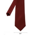 thumbnail image 3 of NYFASHION101 Men's Solid Color Polyester Tie PS93-Maroon, 3 of 3