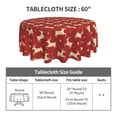 thumbnail image 5 of XMXT Waterproof Table Cloth, Golden Moose Red Print Polyester Round Tablecloth for Dining Party Decor, 60 inches, 5 of 8