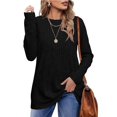 thumbnail image 5 of Besolor Long Sleeve Shirts for Women Casual Loose Crewneck Fall Tops Lightweight Tunic Sweaters Fashion Clothes, 5 of 5