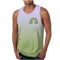 thumbnail image 1 of Camiseta sin mangas de cuello redondo para hombre, informal, a la moda, sin mangas, con estampado, cuello redondo, deportiva, de poliéster, 1 of 4