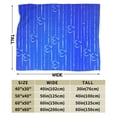 thumbnail image 5 of YFYANG Anti-Pilling Ultra-Soft Micro Fleece Cover Blanket for Bed Sofa, Blue Line Love Throw Blanket for All Seasons, 80"x60", 5 of 9