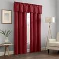 thumbnail image 5 of Eclipse Dayton Textured Solid Blackout, Single Scalloped Window Valance Curtain, Ruby, 42"x18", 5 of 7