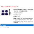 thumbnail image 2 of Front Control Arm Bushing - Compatible with 1967 - 1976 BMW 2002 1968 1969 1970 1971 1972 1973 1974 1975, 2 of 2