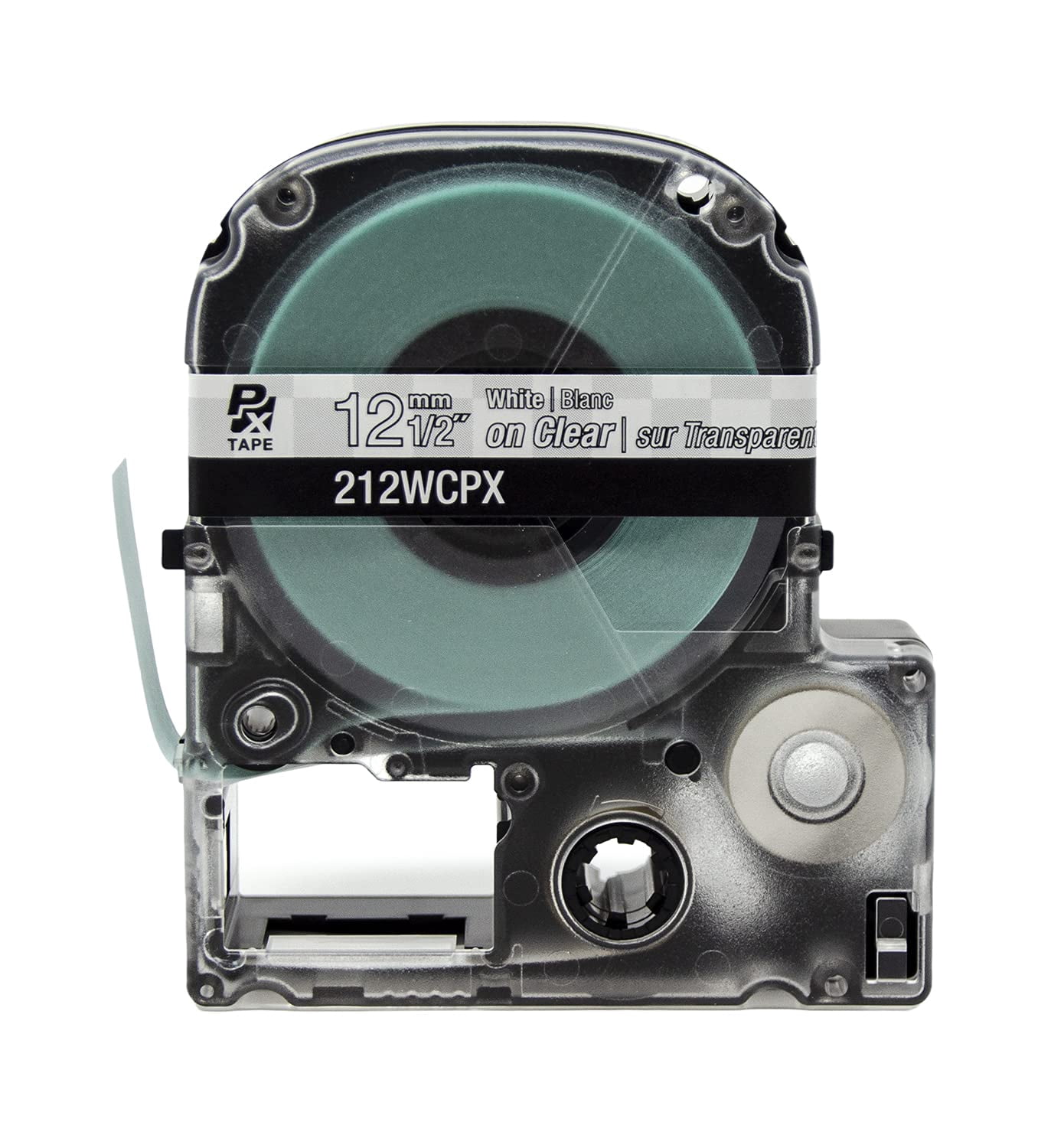 Epson LABELWORKS 212WCPX - White on Clear PET Label Maker Tape - 1/2" (12MM) Wide, 30'