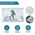 thumbnail image 6 of Coastal Seahorse Placemats Set of 4, Nautical Starfish Shell Seaweed Anchor Placemats for Dining Table, Place Mats for Kitchen Tabletop, Waterproof Wipeable Dining Table Mats Set, 6 of 9