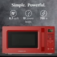 thumbnail image 6 of Farberware 1.1 cu ft Microwave Oven,1000W Countertop Microwave Oven with Auto Cook Menu, Red, 6 of 6