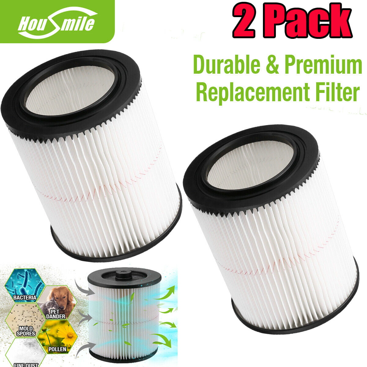 Replacement Cartridge Filter for Shop Vac Craftsman 9-17816 Wet Dry Air Filter 