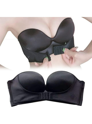 Strapless Front Buckle Bra Stay Up Lift Bras Wireless Invisible