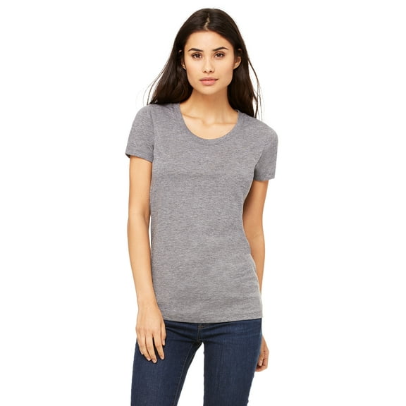 Women's Triblend S/S Tee , B8413 , Grey Triblend , Medium