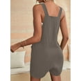 thumbnail image 6 of Women'S Summer Fashionable Short Jumpsuits, Casual Sleeveless Jumpsuits with Pockets Light Brown L, 6 of 7