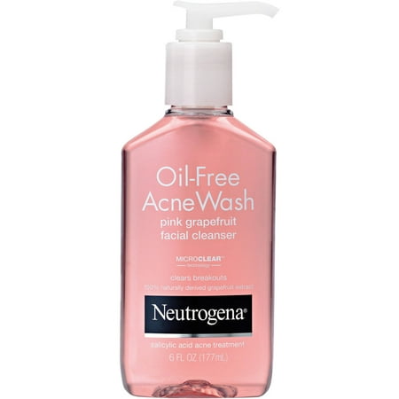Neutrogena Oil-Free Acne Wash Pink Grapefruit Facial Cleanser, 6 fl oz