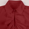 thumbnail image 5 of TIMIFIS Men's Shirt Gothic Renaissance Ruffle Front Pirate Shirt, Vintage Medieval Bandage Long Sleeve Cosplay Clothing-RedFall, 5 of 5