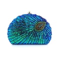 thumbnail image 5 of Handheld Women's Evening Clutch Bags Seashell Peacock Beaded Bag Banquet bag Handbags Bridal Wedding Purses,Peacock Blue, 5 of 12