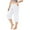 White, variant on ABATAB Plus Size Capris for Women Casual Summer Loose Comfy Crop Trousers Drawstring Wide Leg Capri Pants with Pockets
