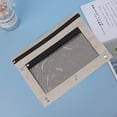 thumbnail image 5 of Oxford Cloth Pencil Case Three-Hole Pencil Case Oxford Cloth Double-Layer Mesh File Bag with Colorful Zippers for Office Storage(Gray,1Pcs) Rkxzt, 5 of 5