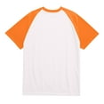 thumbnail image 5 of Godokuleh Men's Raglan Baseball T Shirts Cotton Crew Neck Short Sleeve T-Shirts Casual Soft Vintage Workout Athletic Tee Shirt Orange L, 5 of 6