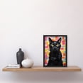 thumbnail image 4 of My Cat is My Therapist Colourful Notes Oil Painting Purring Pet Artwork Framed Wall Art Print A4, 4 of 5