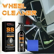 PATLOLLAV Car Wheel Cleaner for Car Wash Cleaner, Powerful Wheel Tire Shine Spray Safe on Alloy, Chrome, and Painted Wheels Rim Cleaner and Brake Dust Remover with Towel